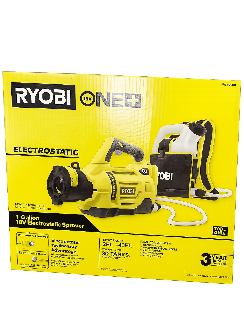 RYOBI Yellow 1 Gallon Electrostatic Sprayer - PT03